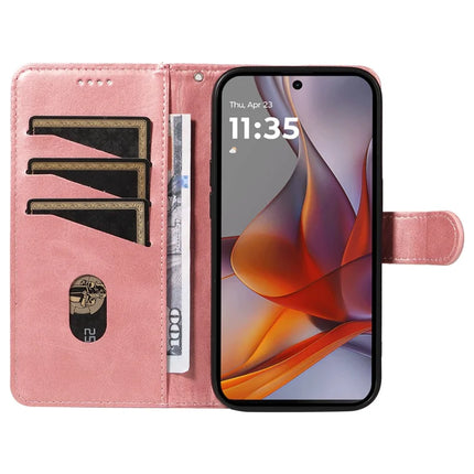 For Motorola Moto G75 5G Case Flip Wallet T-Shape Lines Leather Phone Cover