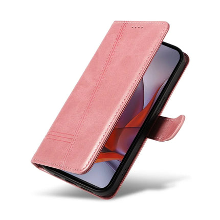 For Motorola Moto G75 5G Case Flip Wallet T-Shape Lines Leather Phone Cover
