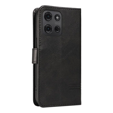 For Motorola Moto G75 5G Case Flip Wallet T-Shape Lines Leather Phone Cover