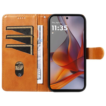 For Motorola Moto G75 5G Case Flip Wallet T-Shape Lines Leather Phone Cover