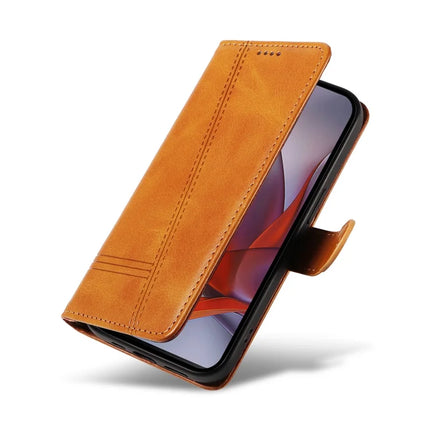 For Motorola Moto G75 5G Case Flip Wallet T-Shape Lines Leather Phone Cover