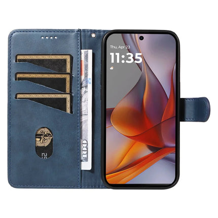 For Motorola Moto G75 5G Case Flip Wallet T-Shape Lines Leather Phone Cover