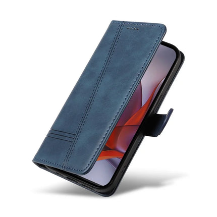 For Motorola Moto G75 5G Case Flip Wallet T-Shape Lines Leather Phone Cover