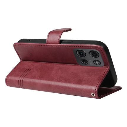 For Motorola Moto G75 5G Case Flip Wallet T-Shape Lines Leather Phone Cover