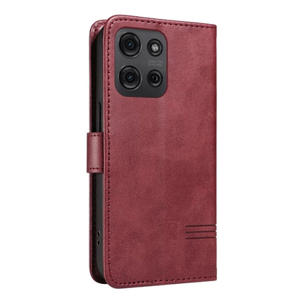 For Motorola Moto G75 5G Case Flip Wallet T-Shape Lines Leather Phone Cover