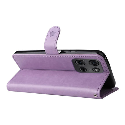 For Motorola Moto G75 5G Case Cat Bee Pattern Leather Phone Cover