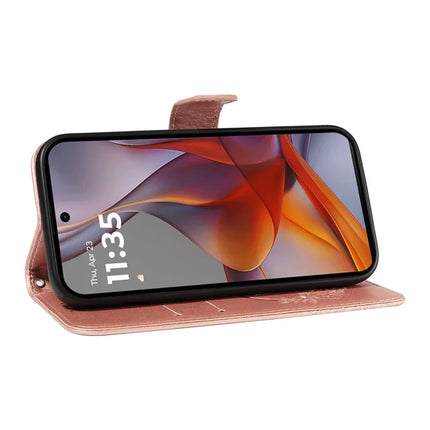 For Motorola Moto G75 5G Case Butterfly Pattern Leather Wallet Flip Phone Cover