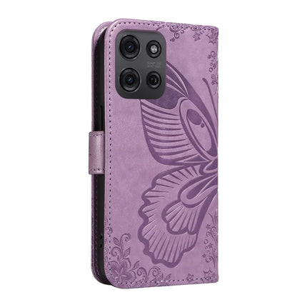 For Motorola Moto G75 5G Case Butterfly Pattern Leather Wallet Flip Phone Cover