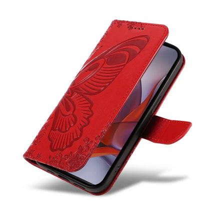 For Motorola Moto G75 5G Case Butterfly Pattern Leather Wallet Flip Phone Cover