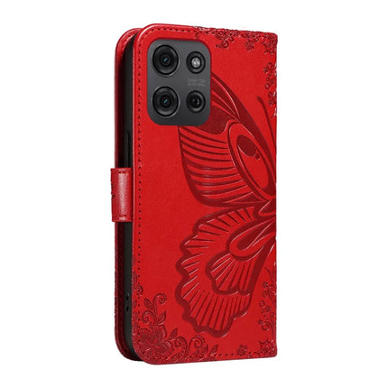 For Motorola Moto G75 5G Case Butterfly Pattern Leather Wallet Flip Phone Cover