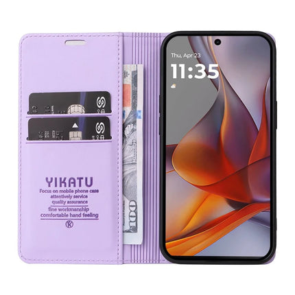 YIKATU YK-001 For Motorola Moto G75 5G Case Stand Leather Phone Cover Strong Magnetic Closure