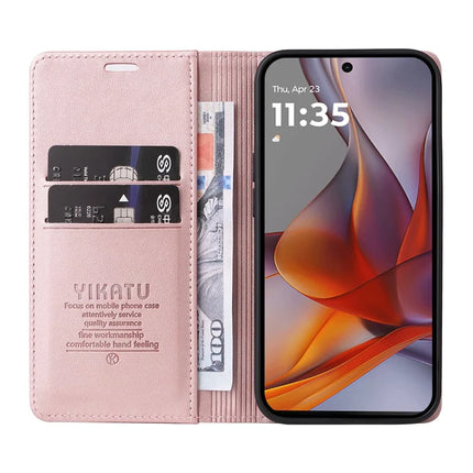 YIKATU YK-001 For Motorola Moto G75 5G Case Stand Leather Phone Cover Strong Magnetic Closure