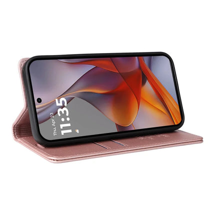 YIKATU YK-001 For Motorola Moto G75 5G Case Stand Leather Phone Cover Strong Magnetic Closure