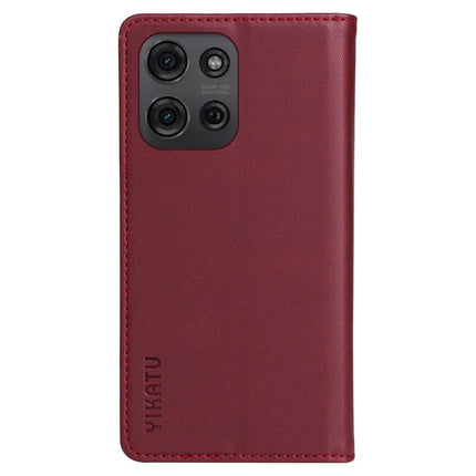 YIKATU YK-001 For Motorola Moto G75 5G Case Stand Leather Phone Cover Strong Magnetic Closure