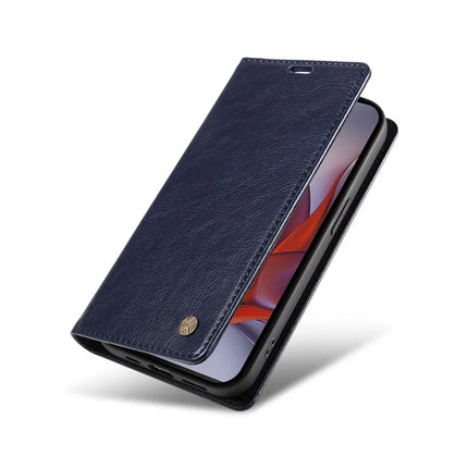 YIKATU YK-006 For Motorola Moto G75 5G Case Magnetic Closure Leather Phone Cover Litchi Texture