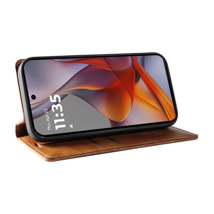 YIKATU YK-006 For Motorola Moto G75 5G Case Magnetic Closure Leather Phone Cover Litchi Texture