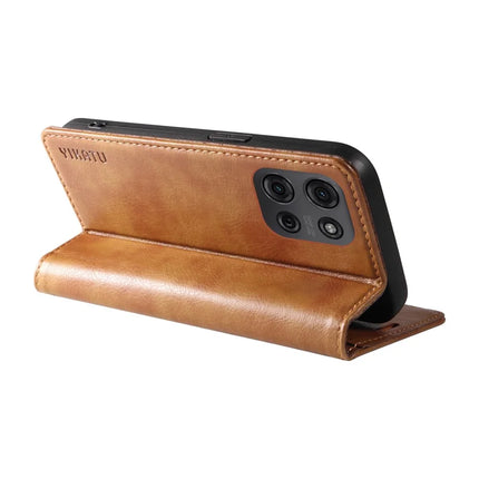 YIKATU YK-006 For Motorola Moto G75 5G Case Magnetic Closure Leather Phone Cover Litchi Texture