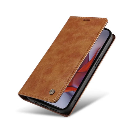 YIKATU YK-006 For Motorola Moto G75 5G Case Magnetic Closure Leather Phone Cover Litchi Texture