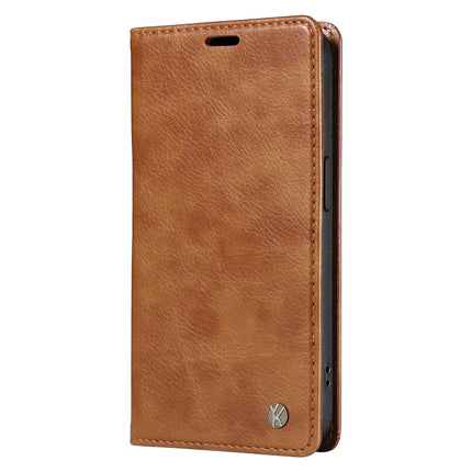 YIKATU YK-006 For Motorola Moto G75 5G Case Magnetic Closure Leather Phone Cover Litchi Texture
