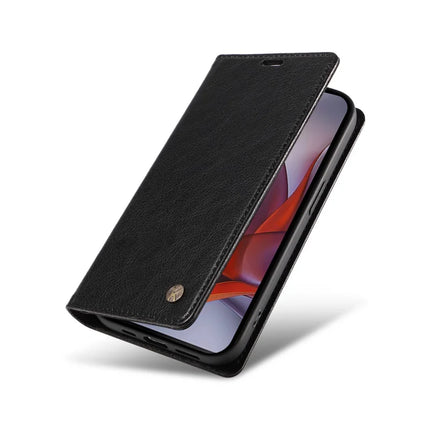YIKATU YK-006 For Motorola Moto G75 5G Case Magnetic Closure Leather Phone Cover Litchi Texture