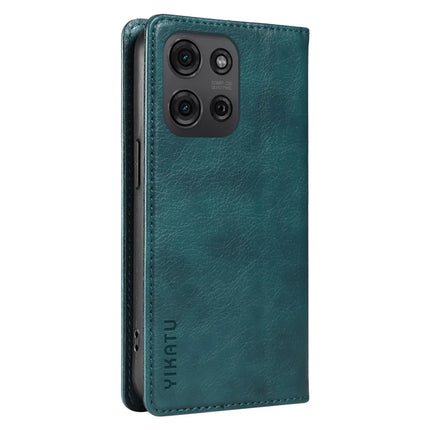 YIKATU YK-006 For Motorola Moto G75 5G Case Magnetic Closure Leather Phone Cover Litchi Texture