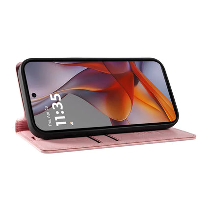 YIKATU YK-006 For Motorola Moto G75 5G Case Magnetic Closure Leather Phone Cover Litchi Texture