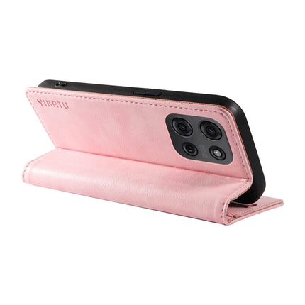 YIKATU YK-006 For Motorola Moto G75 5G Case Magnetic Closure Leather Phone Cover Litchi Texture
