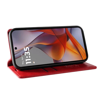 YIKATU YK-006 For Motorola Moto G75 5G Case Magnetic Closure Leather Phone Cover Litchi Texture