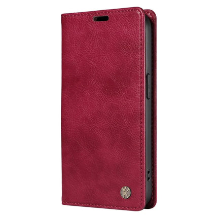 YIKATU YK-006 For Motorola Moto G75 5G Case Magnetic Closure Leather Phone Cover Litchi Texture
