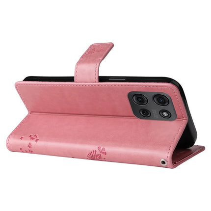 For Motorola Moto G75 5G Case Cat Tree Pattern Flip Leather Phone Cover