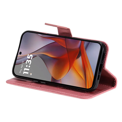 For Motorola Moto G75 5G Case Cat Tree Pattern Flip Leather Phone Cover