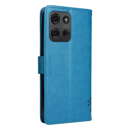 For Motorola Moto G75 5G Case Cat Tree Pattern Flip Leather Phone Cover