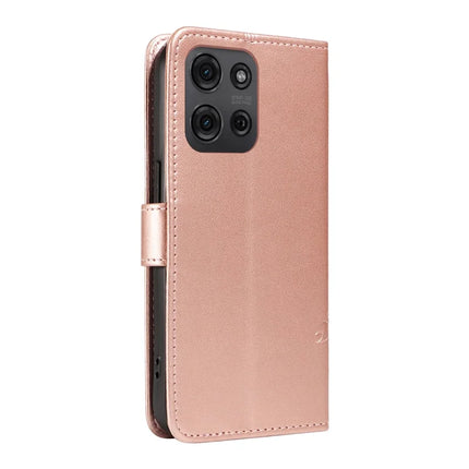 For Motorola Moto G75 5G Case Flower Pattern PU Leather Wallet Phone Cover