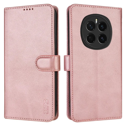 AZNS For Honor Magic7 5G Case PU Leather Wallet Phone Cover - Rose Gold