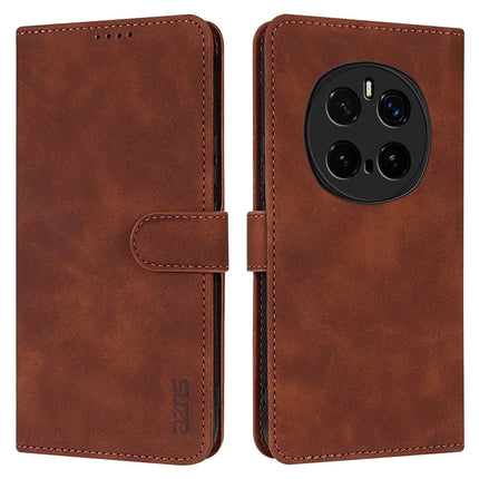 AZNS For Honor Magic7 Pro 5G Case PU Leather Wallet Phone Cover - Brown