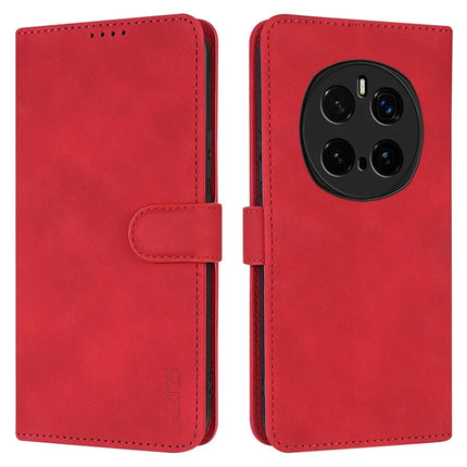 AZNS For Honor Magic7 Pro 5G Case PU Leather Wallet Phone Cover - Red