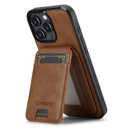 LC.IMEEKE L3 For iPhone 16 Pro Max Magnetic Case Detachable Card Holder Leather+TPU Mobile Cover