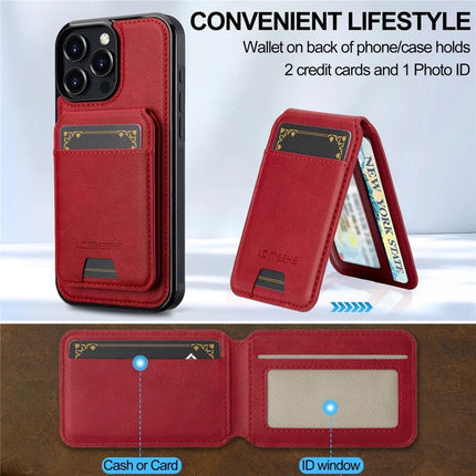LC.IMEEKE L3 For iPhone 16 Pro Max Magnetic Case Detachable Card Holder Leather+TPU Mobile Cover