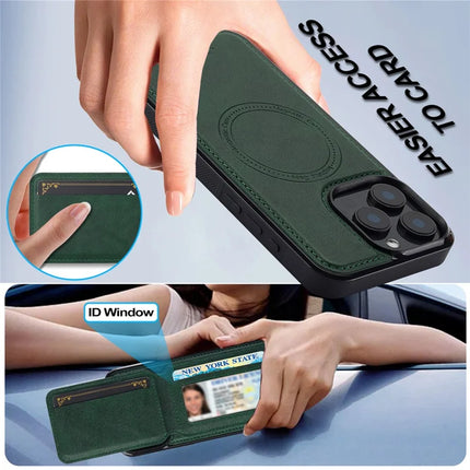 LC.IMEEKE L3 For iPhone 15 Pro Max Magnetic Case Detachable Card Holder Leather+TPU Mobile Cover