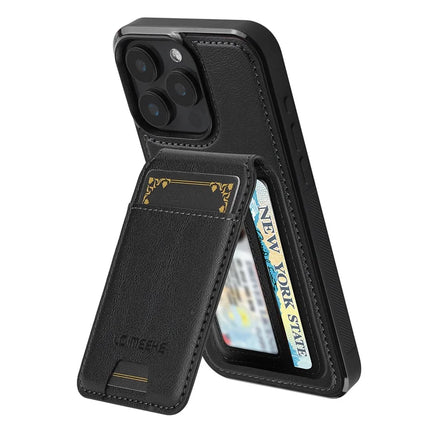 LC.IMEEKE L3 For iPhone 15 Pro Max Magnetic Case Detachable Card Holder Leather+TPU Mobile Cover