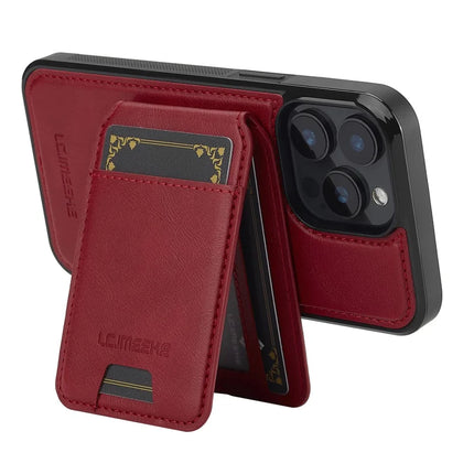 LC.IMEEKE L3 For iPhone 15 Pro Max Magnetic Case Detachable Card Holder Leather+TPU Mobile Cover