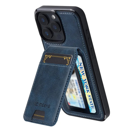 LC.IMEEKE L3 For iPhone 15 Pro Max Magnetic Case Detachable Card Holder Leather+TPU Mobile Cover