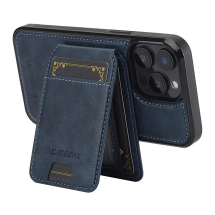 LC.IMEEKE L3 For iPhone 15 Pro Max Magnetic Case Detachable Card Holder Leather+TPU Mobile Cover