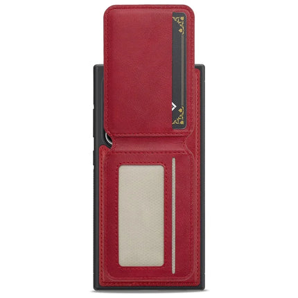 LC.IMEEKE L3 For Samsung Galaxy S23 Ultra Magnetic Case Detachable Card Holder Leather+TPU Mobile Cover