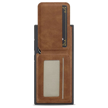 LC.IMEEKE L3 For Samsung Galaxy S23 Ultra Magnetic Case Detachable Card Holder Leather+TPU Mobile Cover