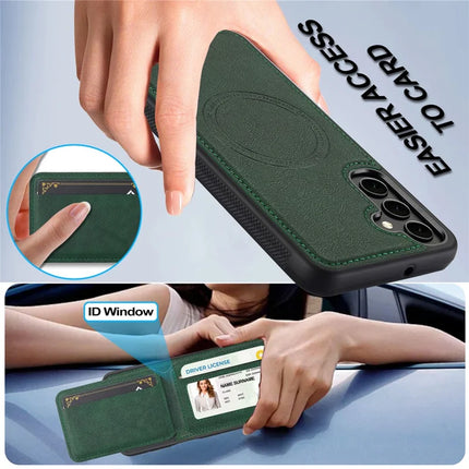 LC.IMEEKE L3 For Samsung Galaxy S23 FE Magnetic Case Detachable Card Holder Leather+TPU Mobile Cover