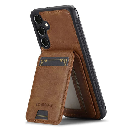 LC.IMEEKE L3 For Samsung Galaxy S23 FE Magnetic Case Detachable Card Holder Leather+TPU Mobile Cover