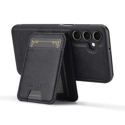 LC.IMEEKE L3 For Samsung Galaxy S23 FE Magnetic Case Detachable Card Holder Leather+TPU Mobile Cover