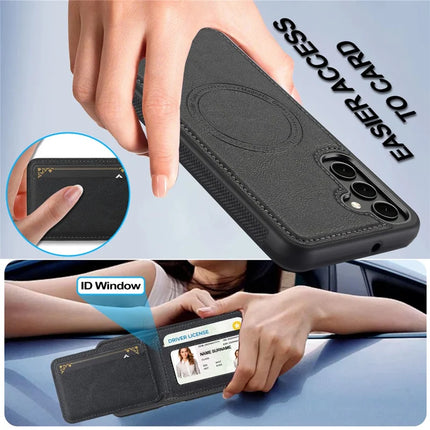 LC.IMEEKE L3 For Samsung Galaxy S23 FE Magnetic Case Detachable Card Holder Leather+TPU Mobile Cover