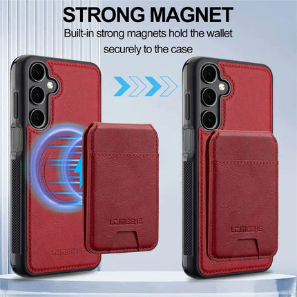 LC.IMEEKE L3 For Samsung Galaxy S23 FE Magnetic Case Detachable Card Holder Leather+TPU Mobile Cover